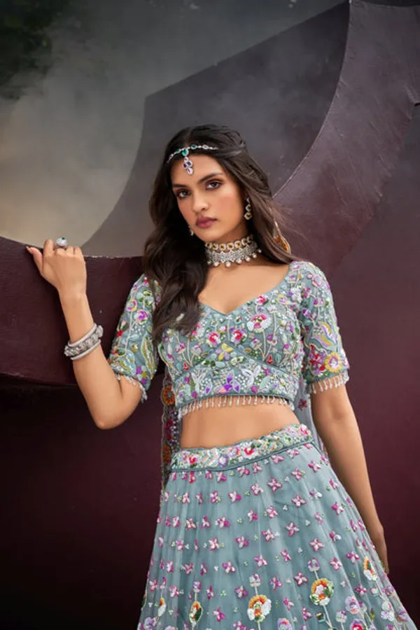 New_Semi_Stitiched_Lehenga_Choli