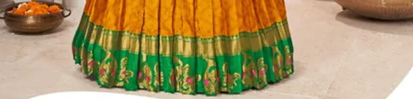 New_Semi_Stitiched_Banarasi_Lehenga_Choli