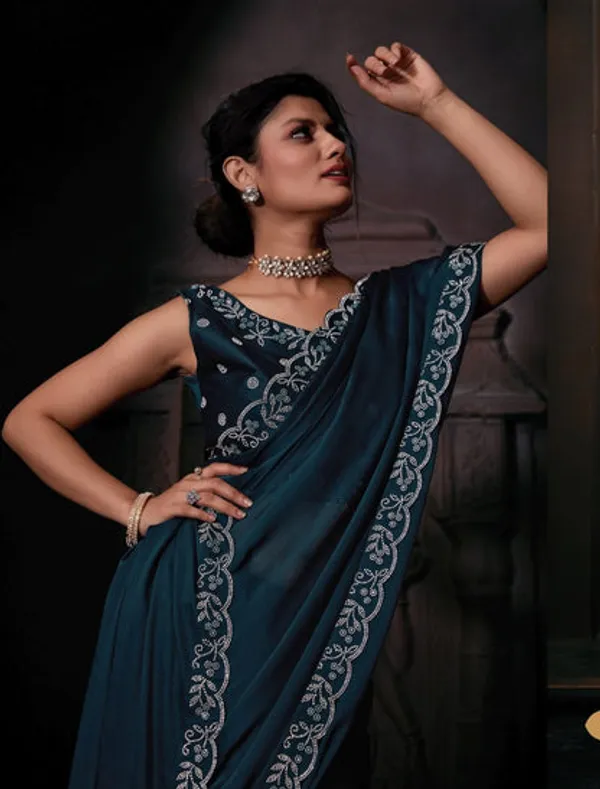 Georgette_Silk_Saree