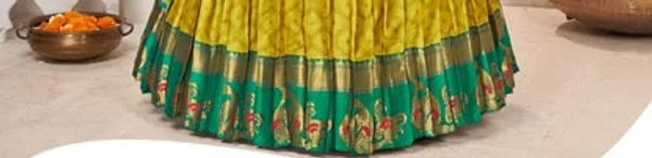 New_Semi_Stitiched_Banarasi_Lehenga_Choli