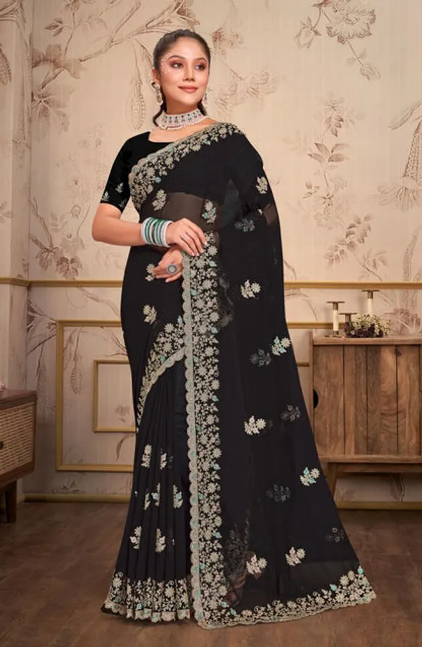 Georgette_Silk_Saree