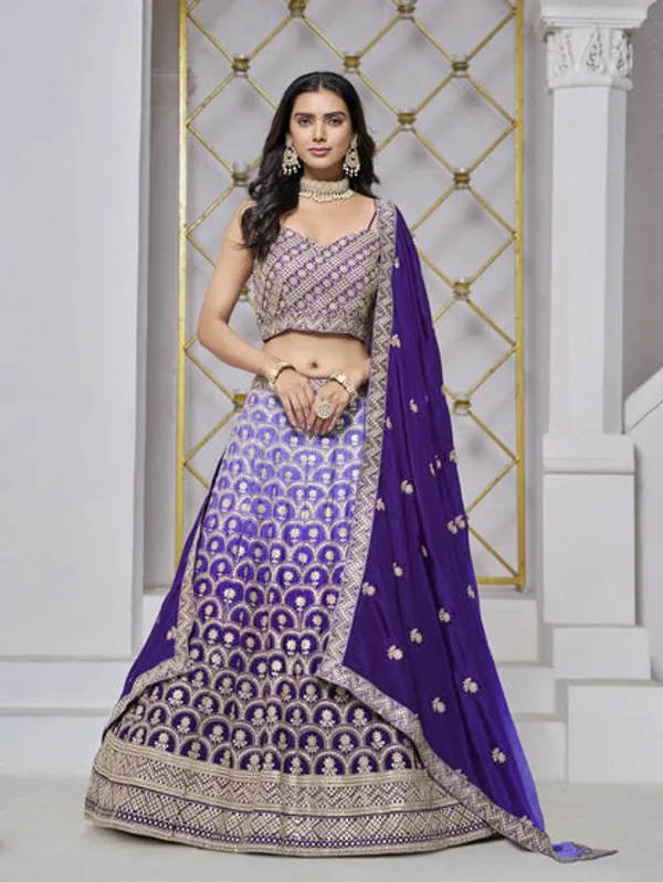 Latest_Semi_Stitched_Lehenga_Choli_With_Duppatta