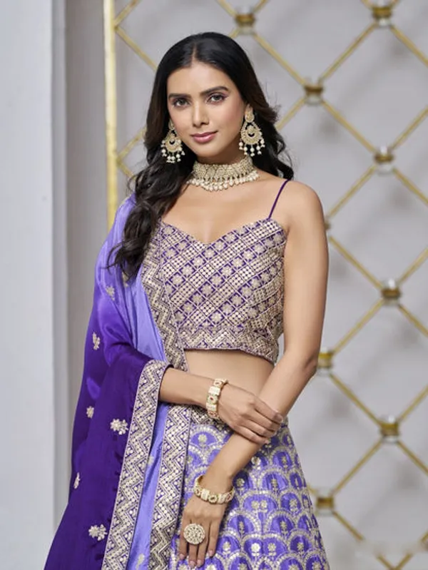 Latest_Semi_Stitched_Lehenga_Choli_With_Duppatta