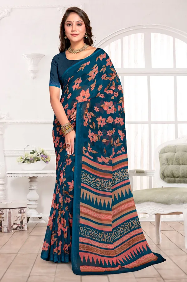 Georgette_Silk_Saree