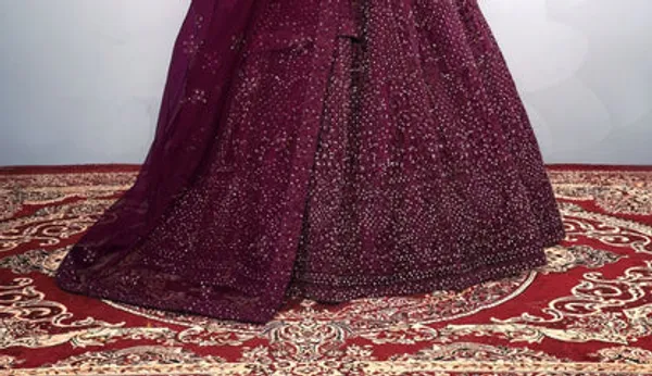 New_Semi_Stitiched_Netted_Lehenga_Choli