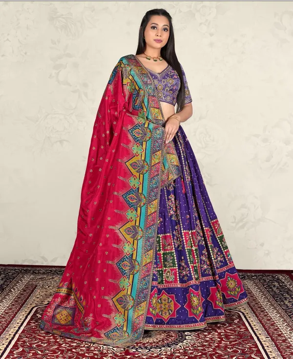 Latest_Semi_Stitched_Lehenga_Choli_With_Dupatta