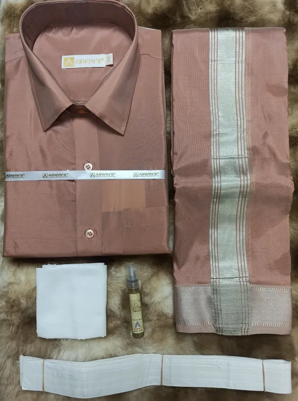 Art_Silk_Dothi_Set_Shirt_Dothi_Kerchief_Belt_3_In_1_Big_Border