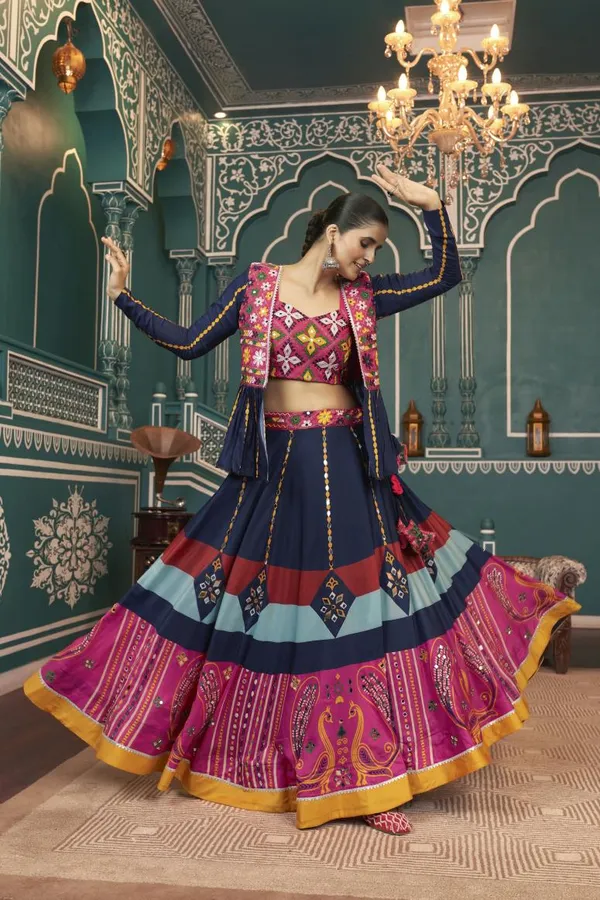 Latest_Semi_Stitched_Lehenga_Choli_With_Duppatta