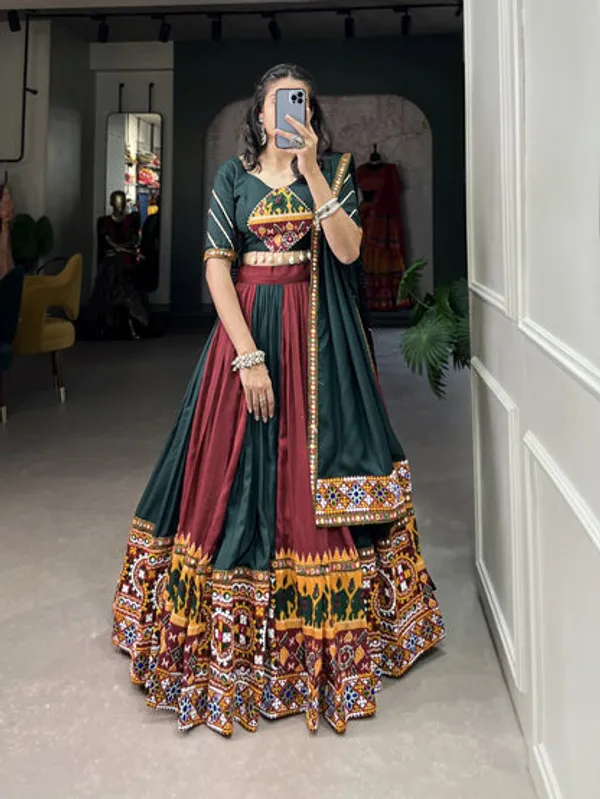 New_Semi_Stitiched_Lehenga_Choli