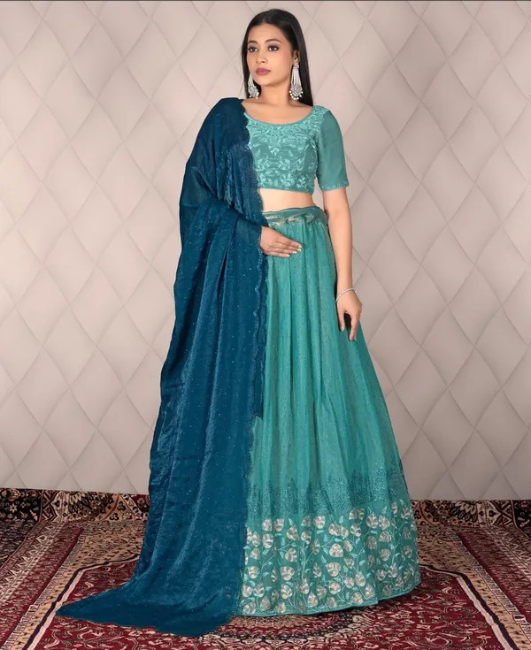 Latest_Semi_Stitched_Lehenga_Choli_With_Dupatta