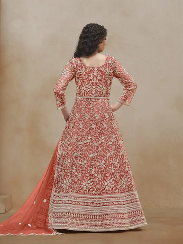Semi_Stitched_Gown_With_Duppatta