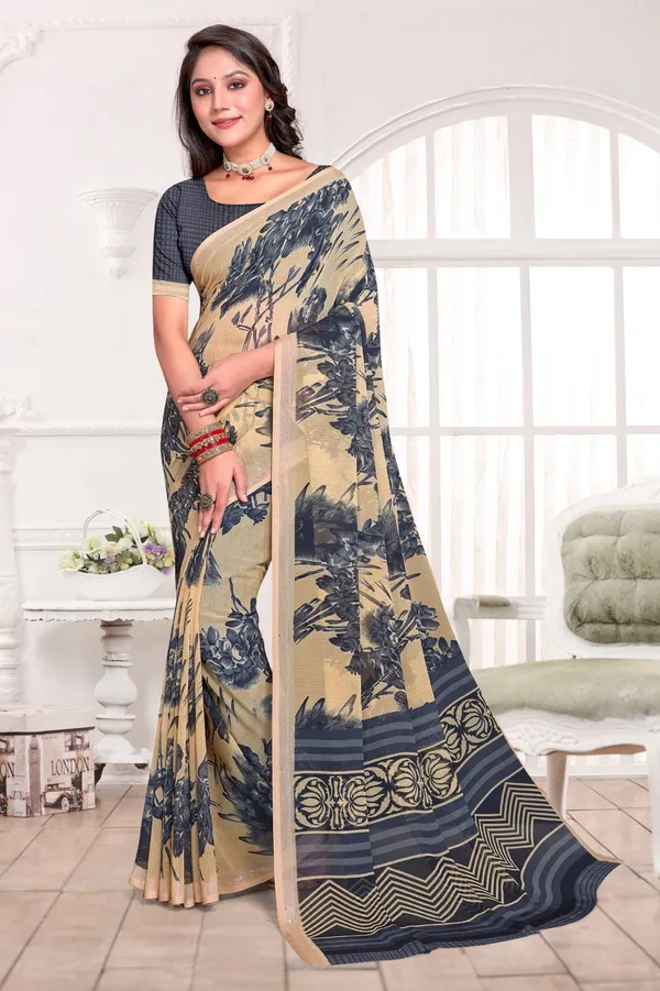 Georgette_Silk_Saree