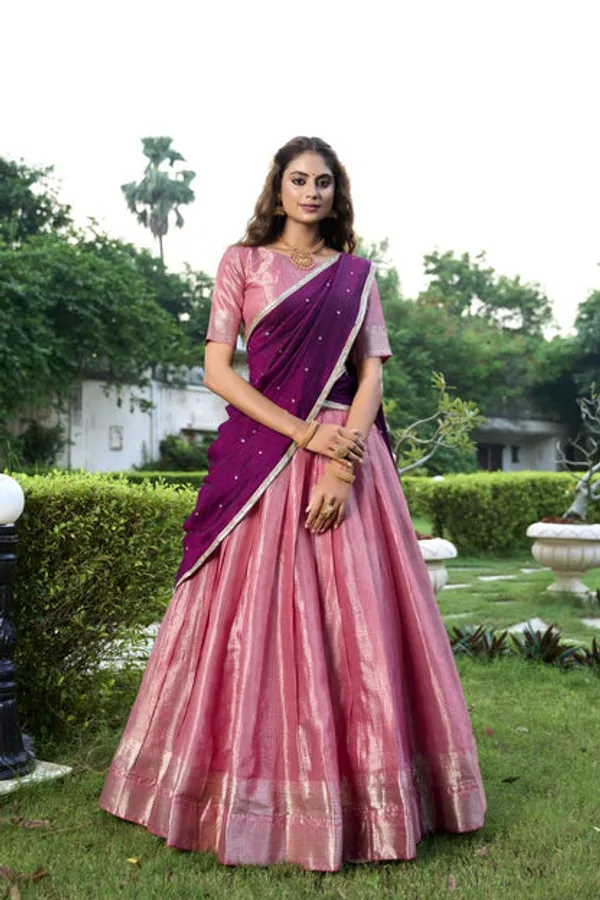 Latest_Semi_Stitched_Banarasi_Lehenga_Choli
