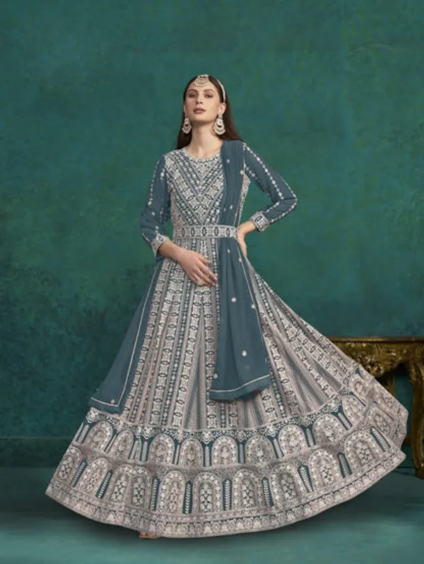 New_Semi_Stitiched_Georgette_Lehenga_Choli