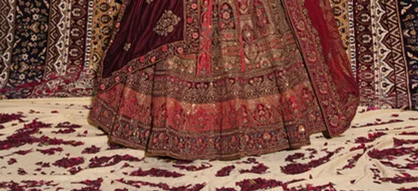 New_Semi_Stitiched_Velvet_Bridal_Lehenga_Choli