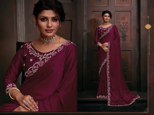Georgette_Silk_Saree