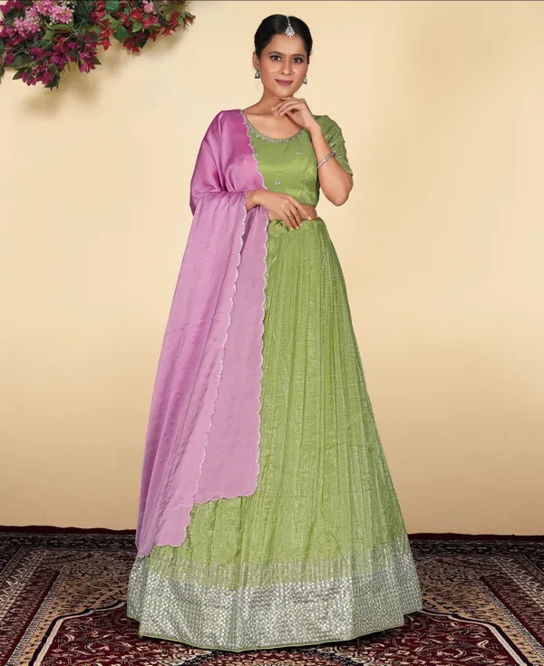 Latest_Semi_Stitched_Lehenga_Choli_With_Dupatta