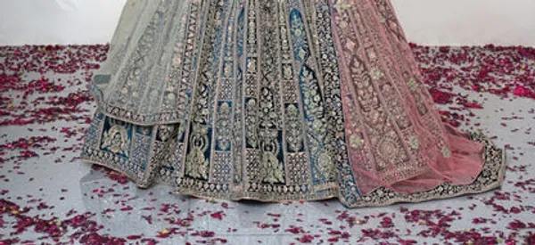 New_Semi_Stitiched_Velvet_Bridal_Lehenga_Choli