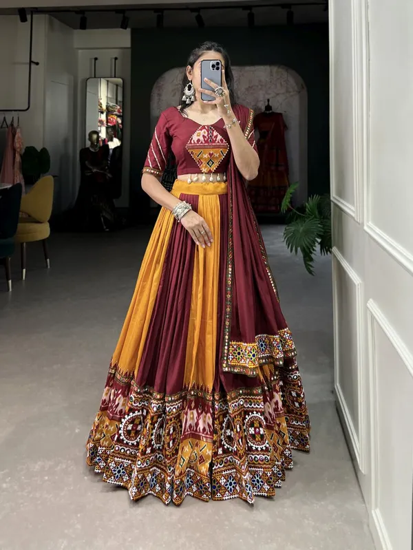 New_Semi_Stitiched_Lehenga_Choli