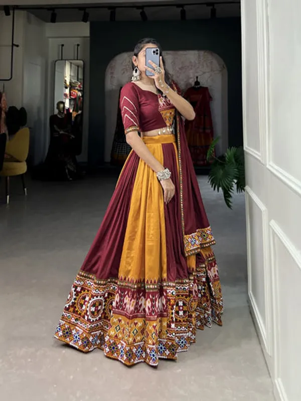 New_Semi_Stitiched_Lehenga_Choli