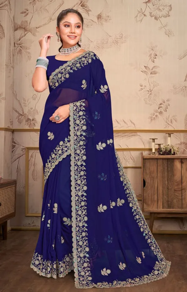 Georgette_Silk_Saree