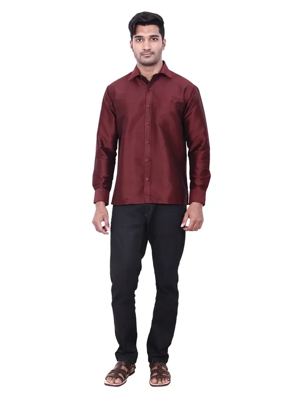 New_Maroon_Designer_Shirt