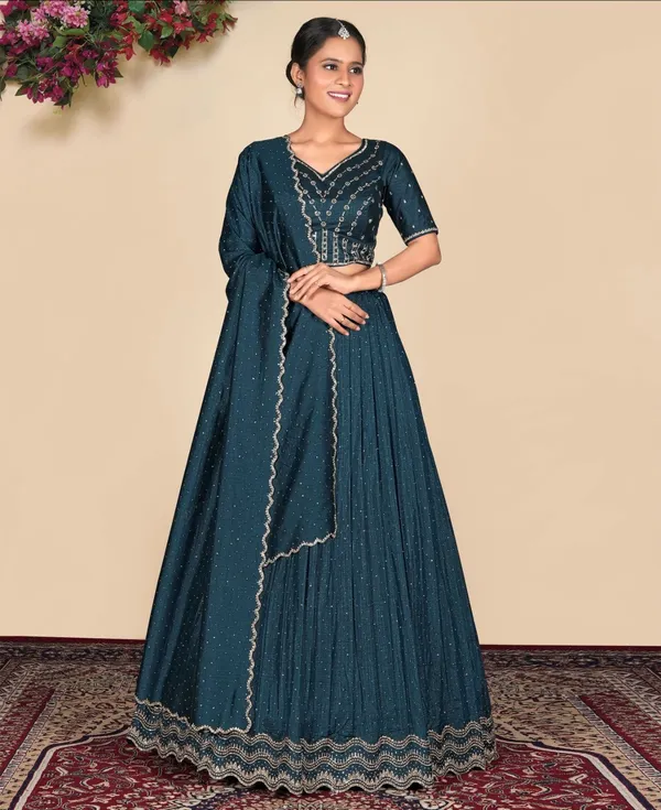Latest_Semi_Stitched_Lehenga_Choli_With_Dupatta