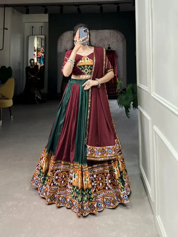 New_Semi_Stitiched_Lehenga_Choli