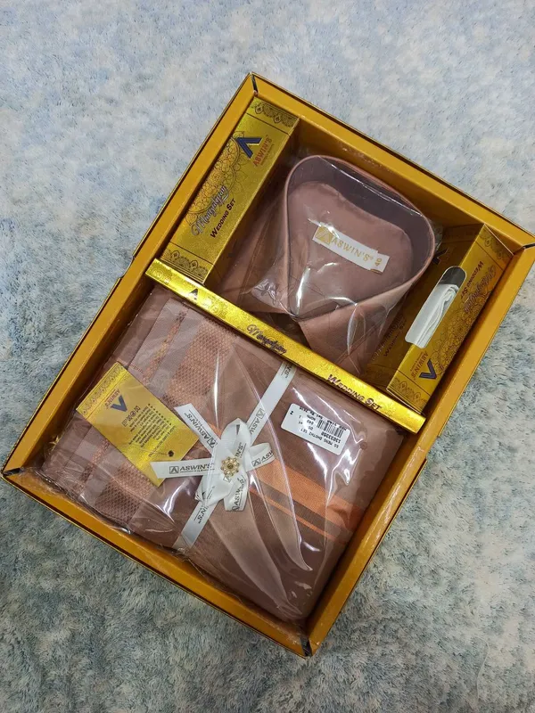 Art_Silk_Dothi_Set_3_In_1_Small_Border