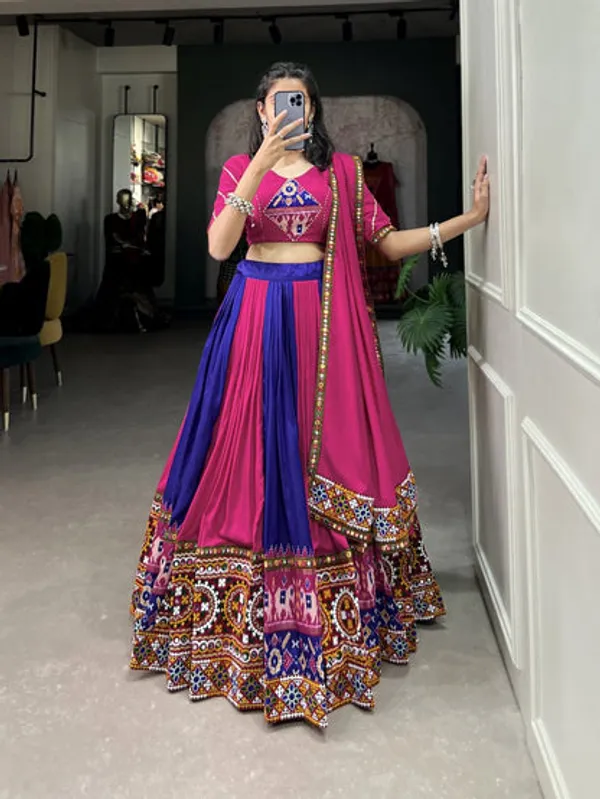 New_Semi_Stitiched_Lehenga_Choli