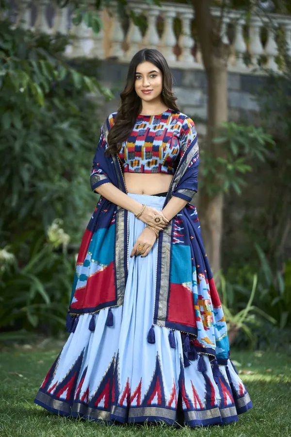 New_Semi_Stitiched_Lehenga_Choli