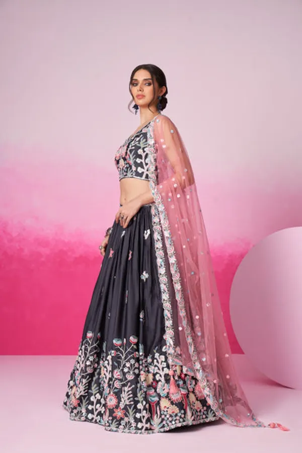 New_Semi_Stitiched_Lehenga_Choli