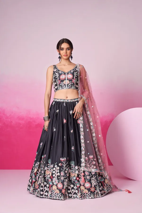 New_Semi_Stitiched_Lehenga_Choli