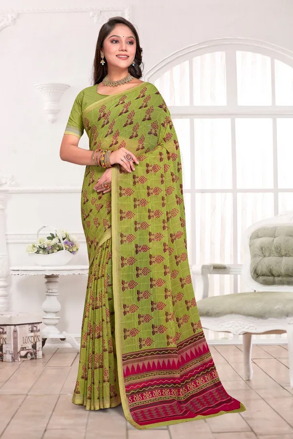 Georgette_Silk_Saree