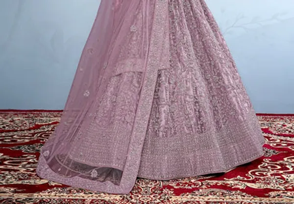 New_Semi_Stitiched_Netted_Lehenga_Choli