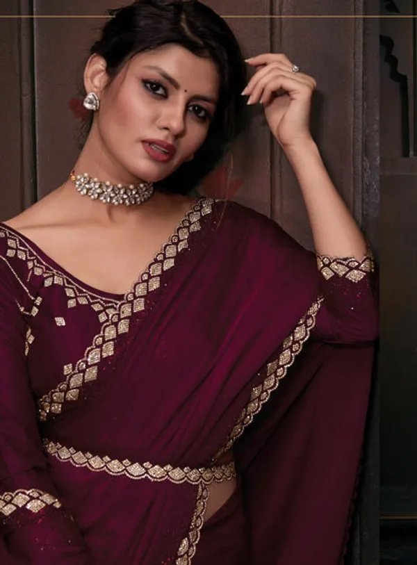 Georgette_Silk_Saree