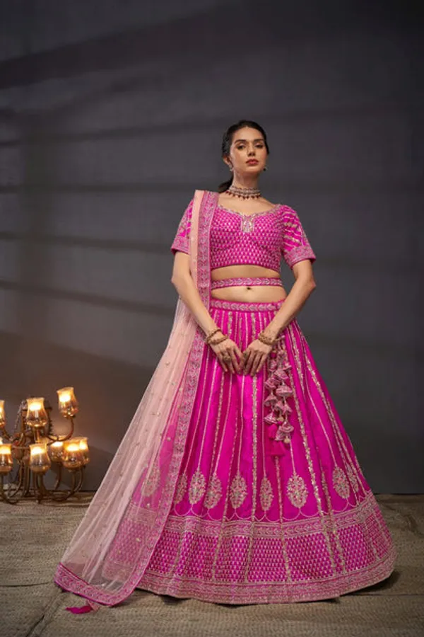 New_Semi_Stitiched_Bridal_Lehenga_Choli