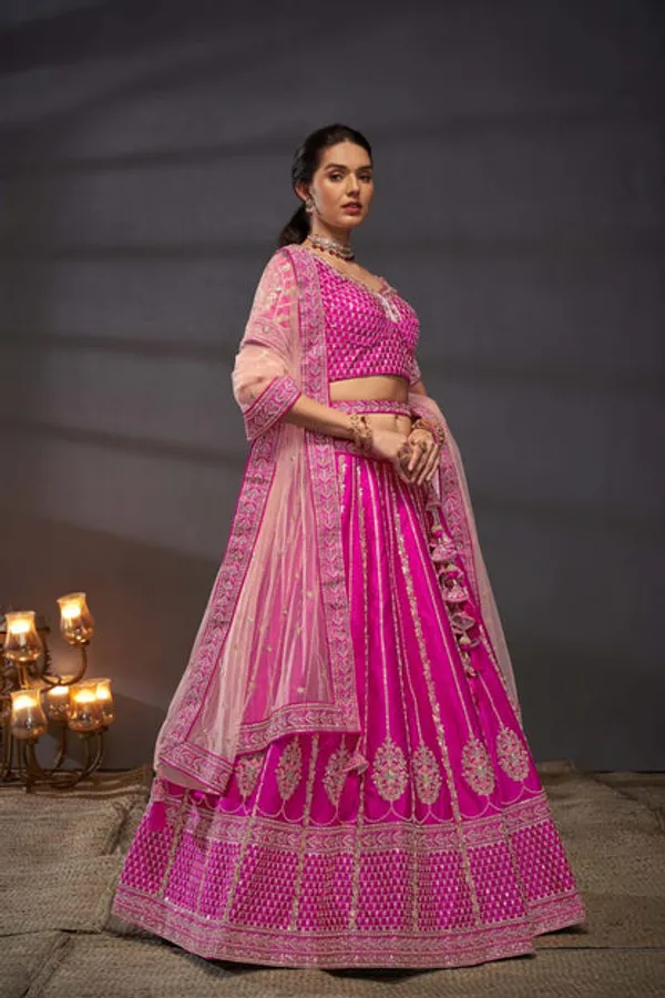 New_Semi_Stitiched_Bridal_Lehenga_Choli