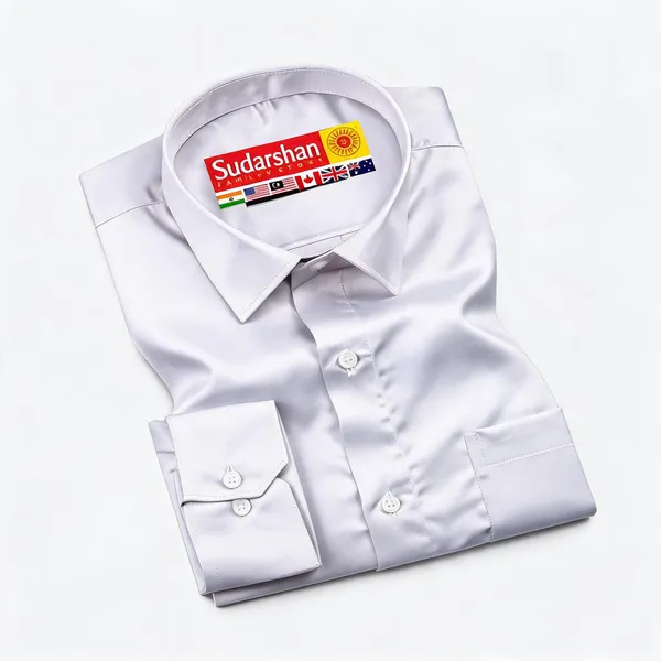 White_Premium_And_Elegant_Georgette_Shirt_For_Men