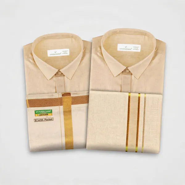 Gold_Premium_And_Elegant_Tissue_Cotton_Shirt_For_Men
