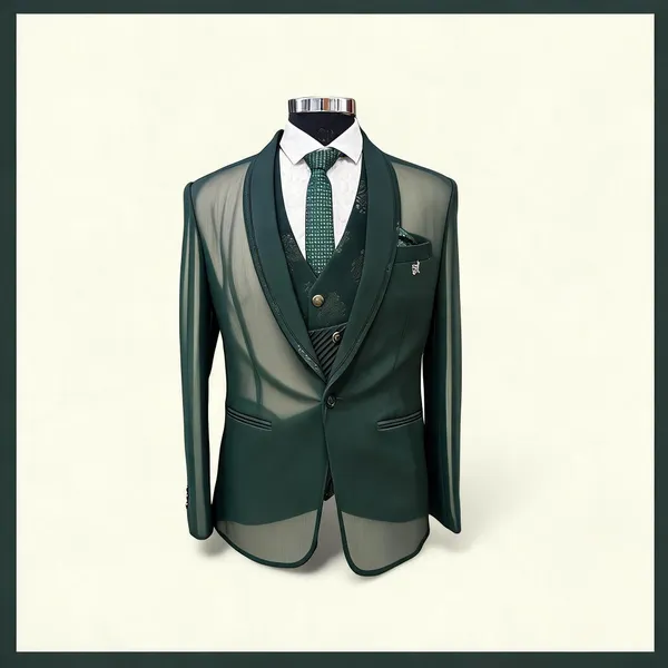 Green_Premium_And_Elegant_Georgette_Designer_Suits_For_Men