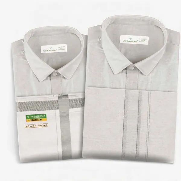 Silver_Premium_And_Elegant_Tissue_Cotton_Shirt_For_Men