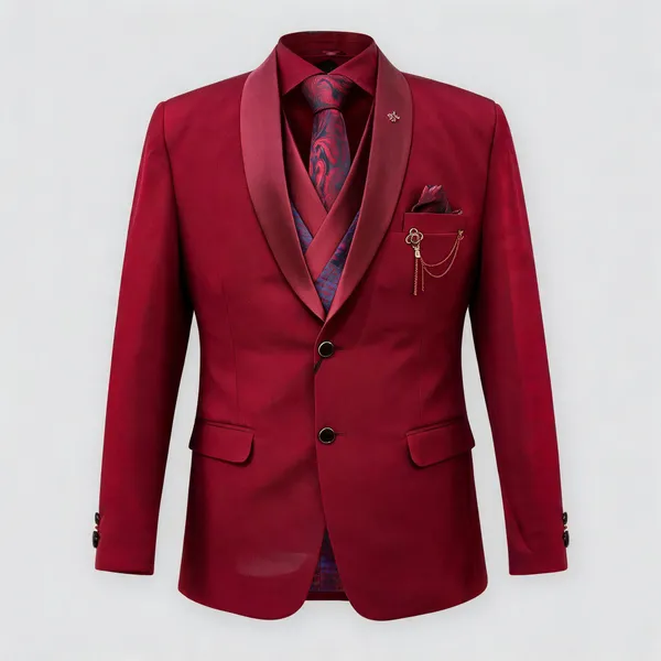 Maroon_Premium_And_Elegant_Georgette_Designer_Suits_For_Men