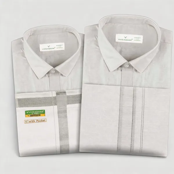 Silver_Premium_And_Elegant_Tissue_Cotton_Shirt_For_Men