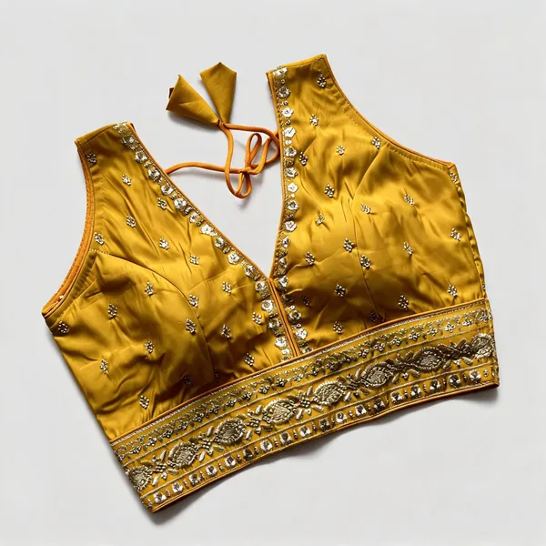 Yellow_Premium_And_Elegant_Roman_Silk_Blouse_For_Women