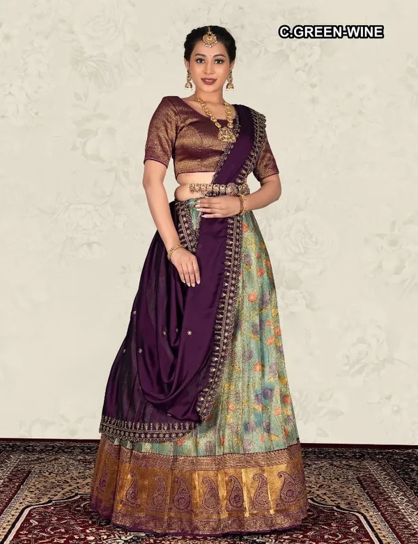 Latest_Semi_Stitched_Lehenga_Choli_With_Dupatta