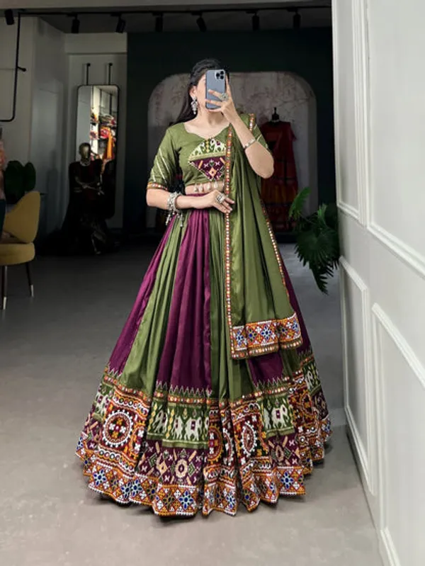 New_Semi_Stitiched_Lehenga_Choli
