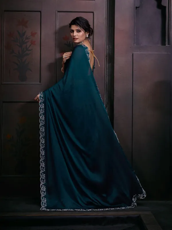 Georgette_Silk_Saree