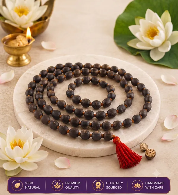 Original_Kamalgatta_Mala_/_Kamal_Seeds_Mala_For_Jaap_/_Pooja_//_108_Beads