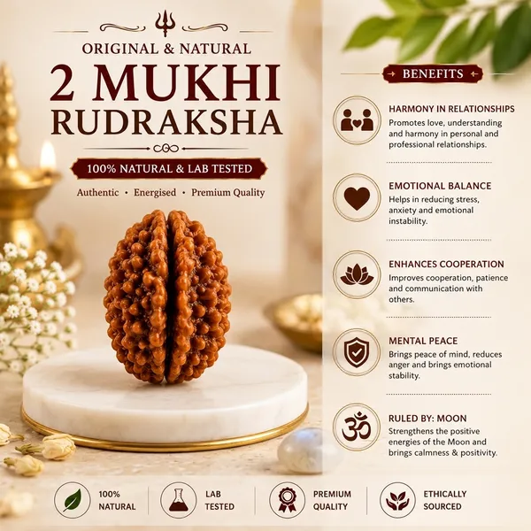 Original_2_Mukhi_Natural_Brown_Natural_Rudraksha_For_Unisex_//_100%_Lab_Tested_&_Certified